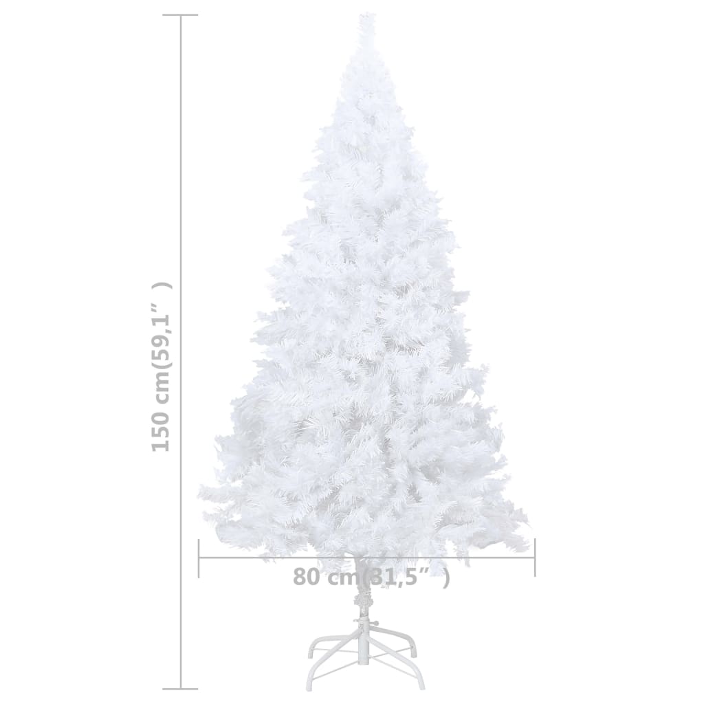 Artificial Pre-Lit Christmas Tree With Thick Branches 150 Cm