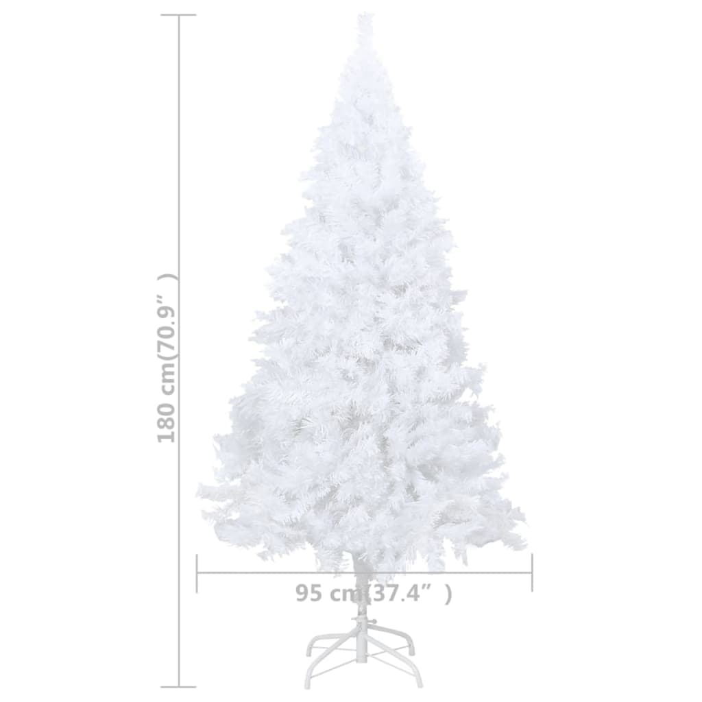 Artificial Pre-Lit Christmas Tree With Thick Branches 180 Cm