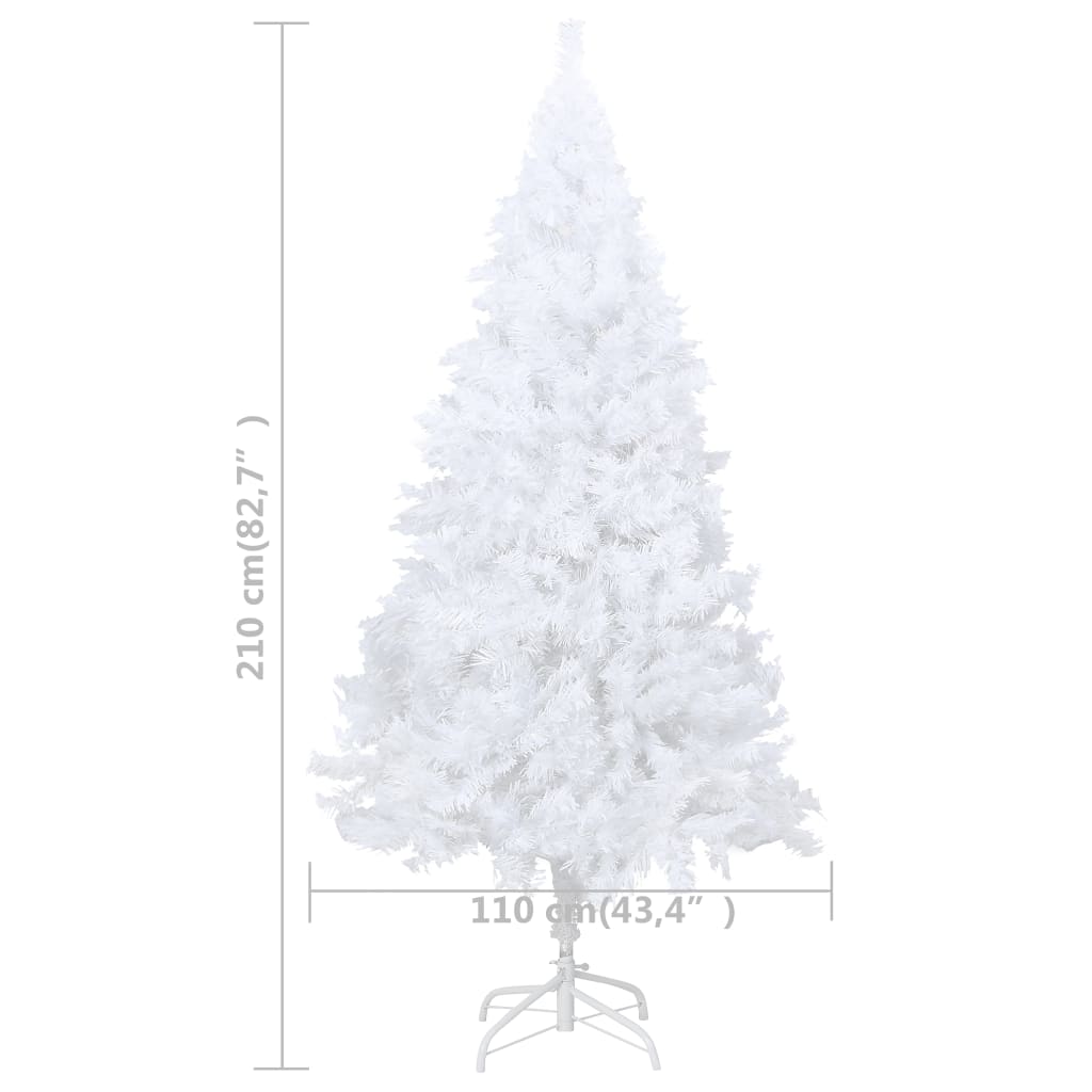 Artificial Pre-Lit Christmas Tree With Thick Branches 210 Cm