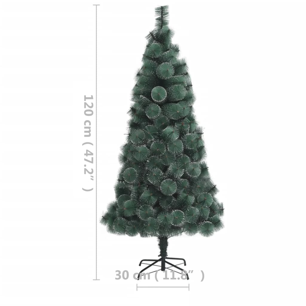 Artificial Pre-Lit Christmas Tree With Stand Green 120 Cm Pet