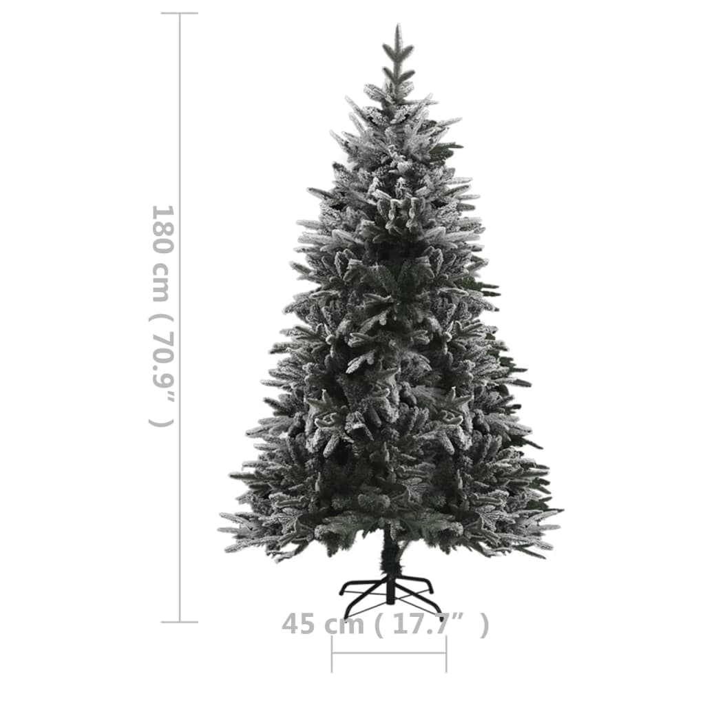Artificial Pre-Lit Christmas Tree 180 Cm Pvc&Pe