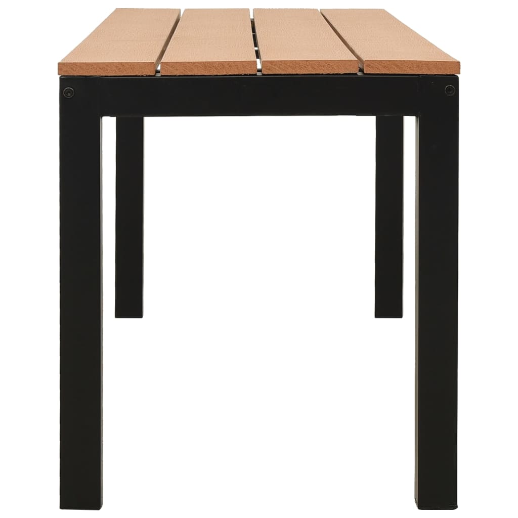 Garden Bench 110 Cm Steel And Wpc
