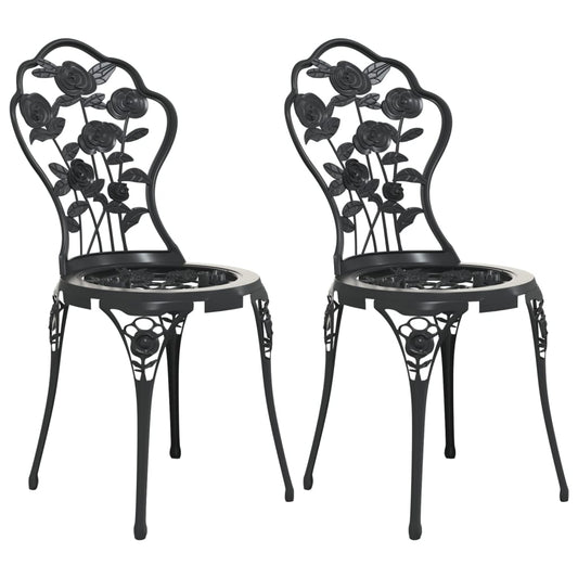 Bistro Chairs 2 Pcs Cast Aluminium