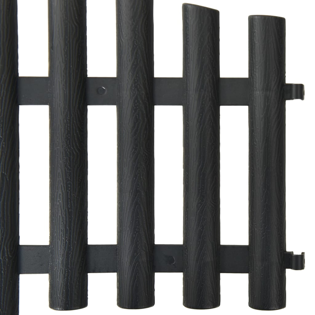 Lawn Edgings 17 Pcs Anthracite 1000 Cm Polypropylene