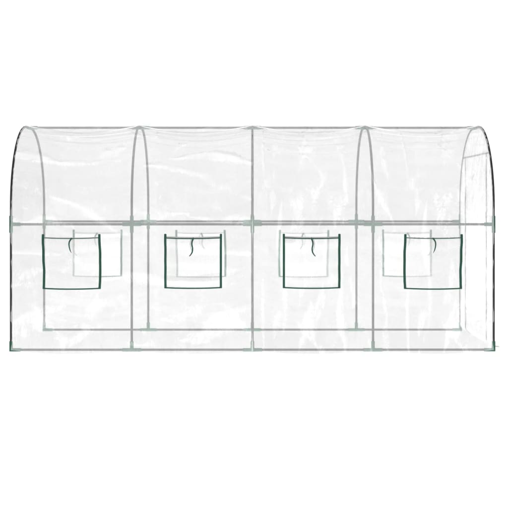 Greenhouse Transparent 160X400X190 Cm Pvc&Powder-Coated Steel
