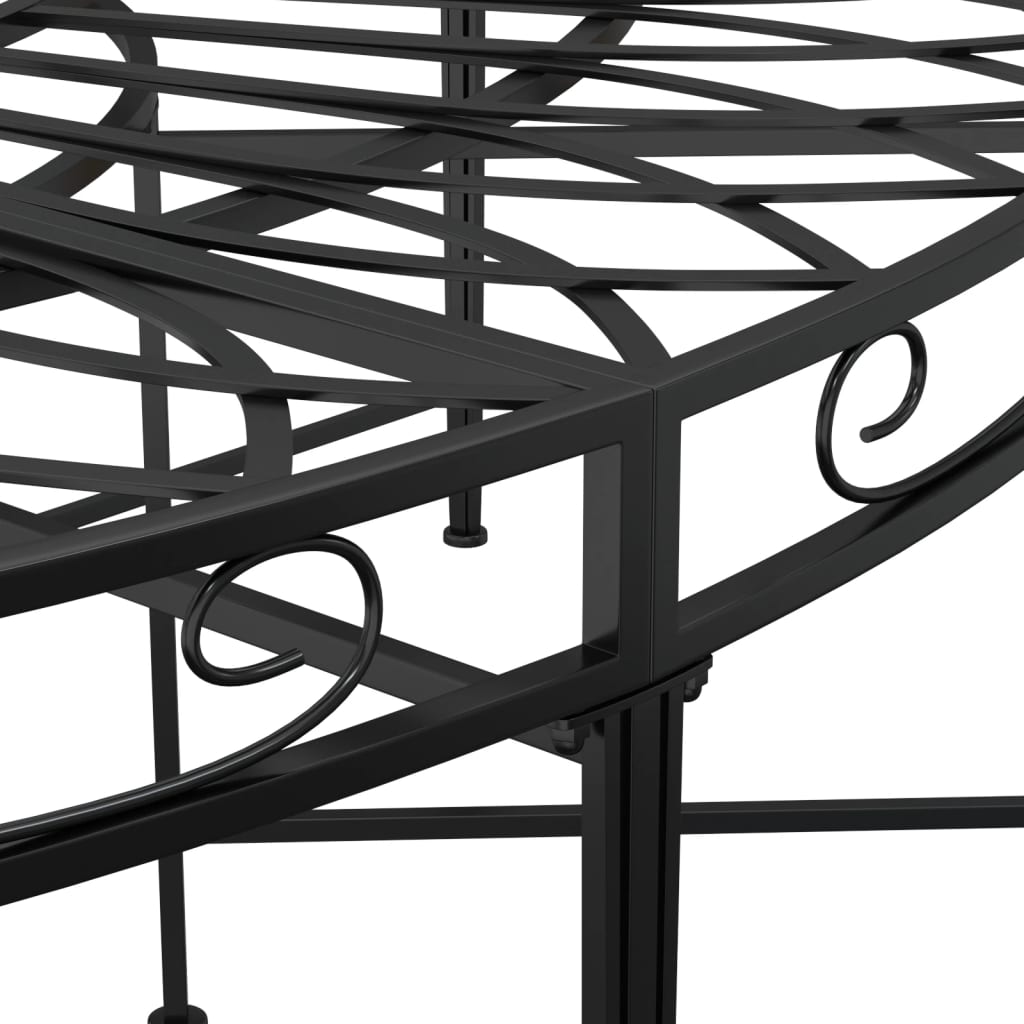 Round Tree Bench Ø160 Cm Black Steel