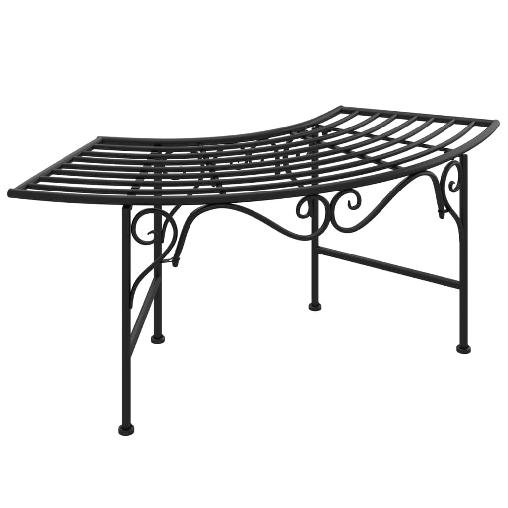 Tree Bench 113 Cm Black Steel