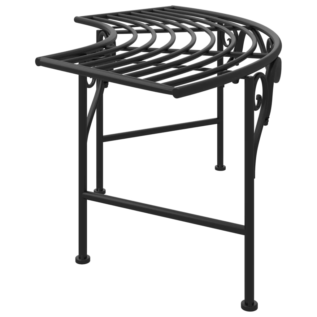 Tree Bench 113 Cm Black Steel