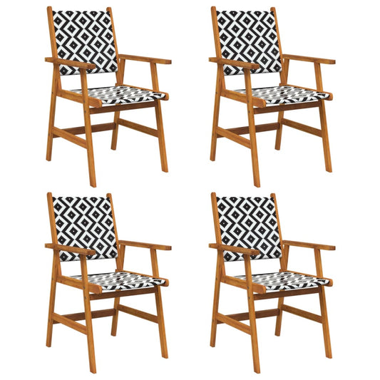 Garden Chairs 4 Pcs Solid Acacia Wood