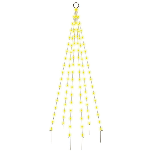 Christmas Tree On Flagpole 108 Leds 180 Cm