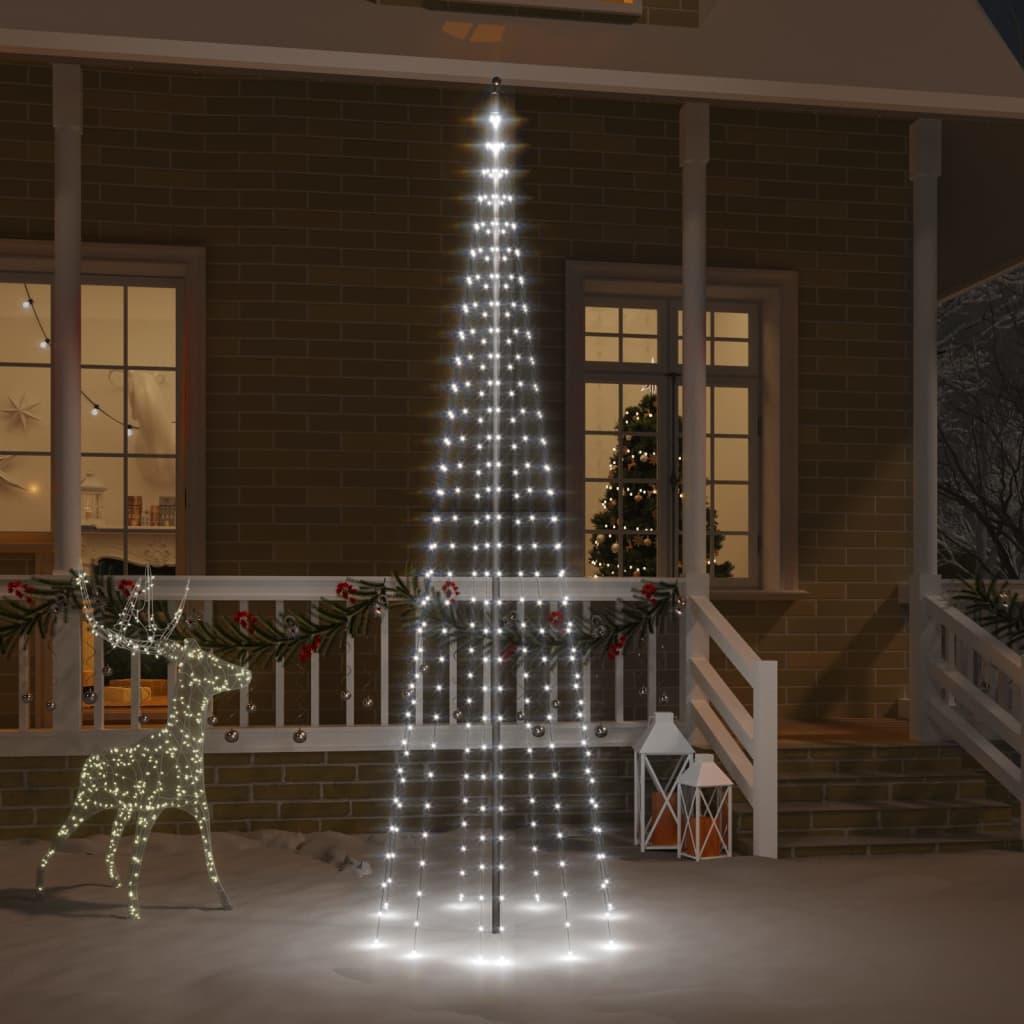 Christmas Tree On Flagpole 108 Leds 180 Cm