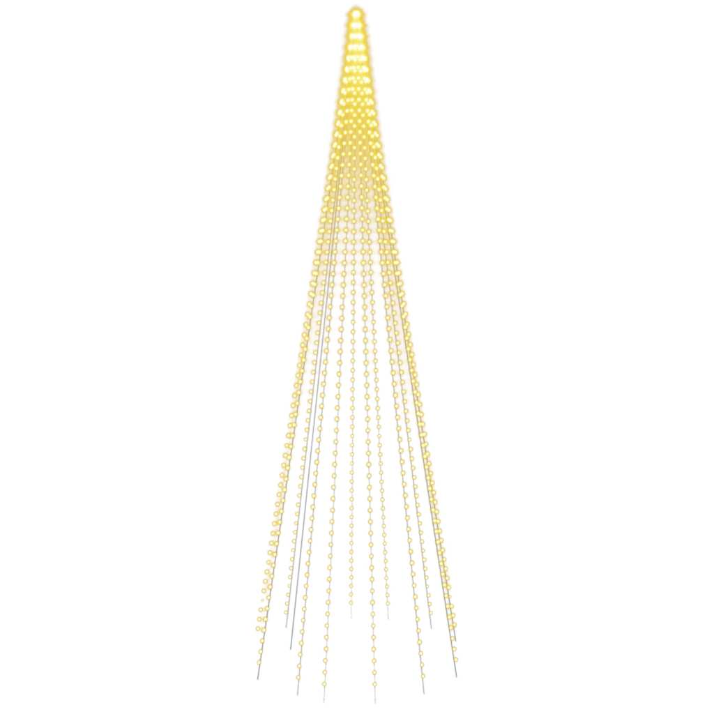 Christmas Tree On Flagpole Warm White 732 Leds 500 Cm