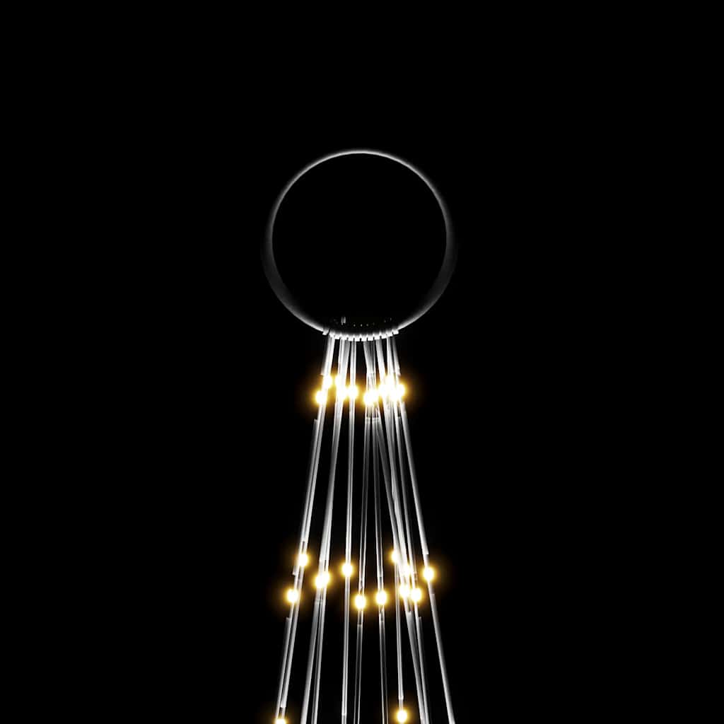 Christmas Tree On Flagpole Warm White 732 Leds 500 Cm