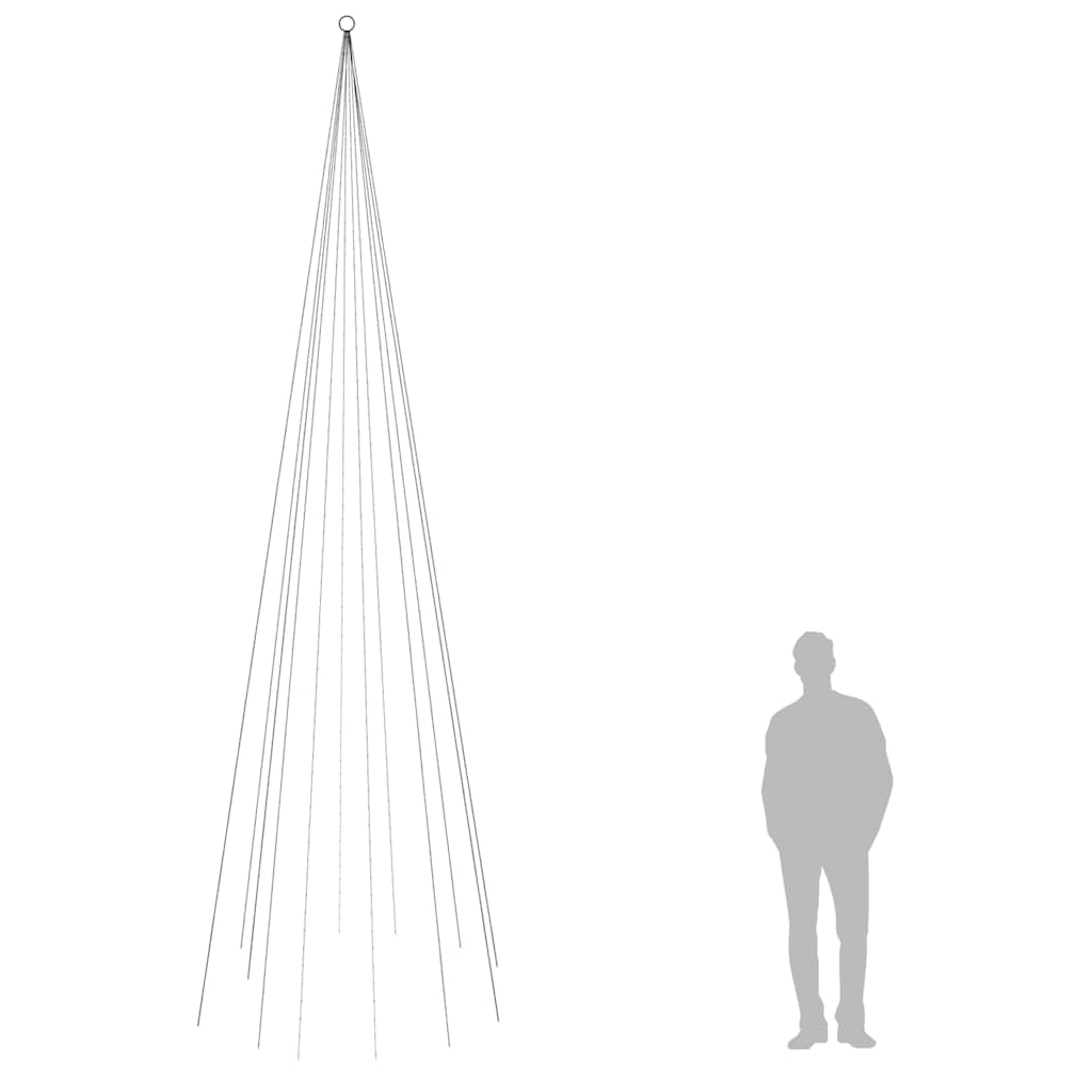 Christmas Tree On Flagpole Warm White 732 Leds 500 Cm