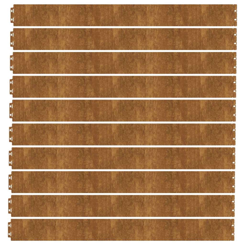 Lawn Edgings 10 Pcs Flexible Corten Steel