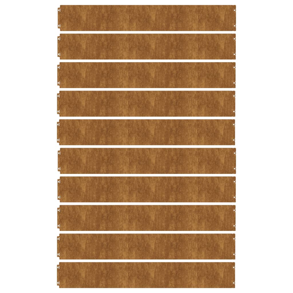 Lawn Edgings 10 Pcs Flexible Corten Steel