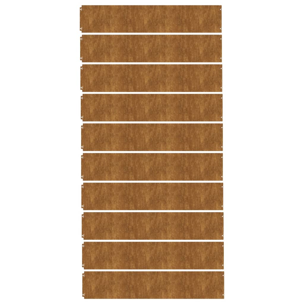 Lawn Edgings 10 Pcs Flexible Corten Steel
