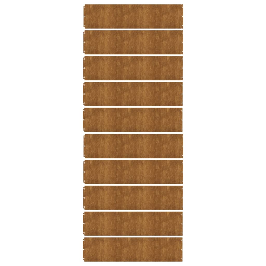 Lawn Edgings 10 Pcs Flexible Corten Steel