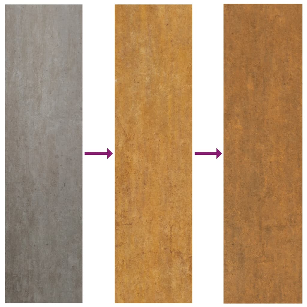 Lawn Edgings 10 Pcs Flexible Corten Steel