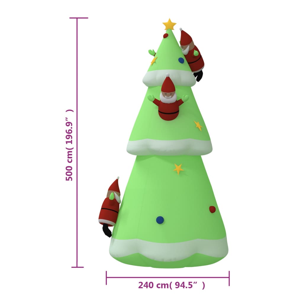 Inflatable Christmas Tree With Leds 500Cm