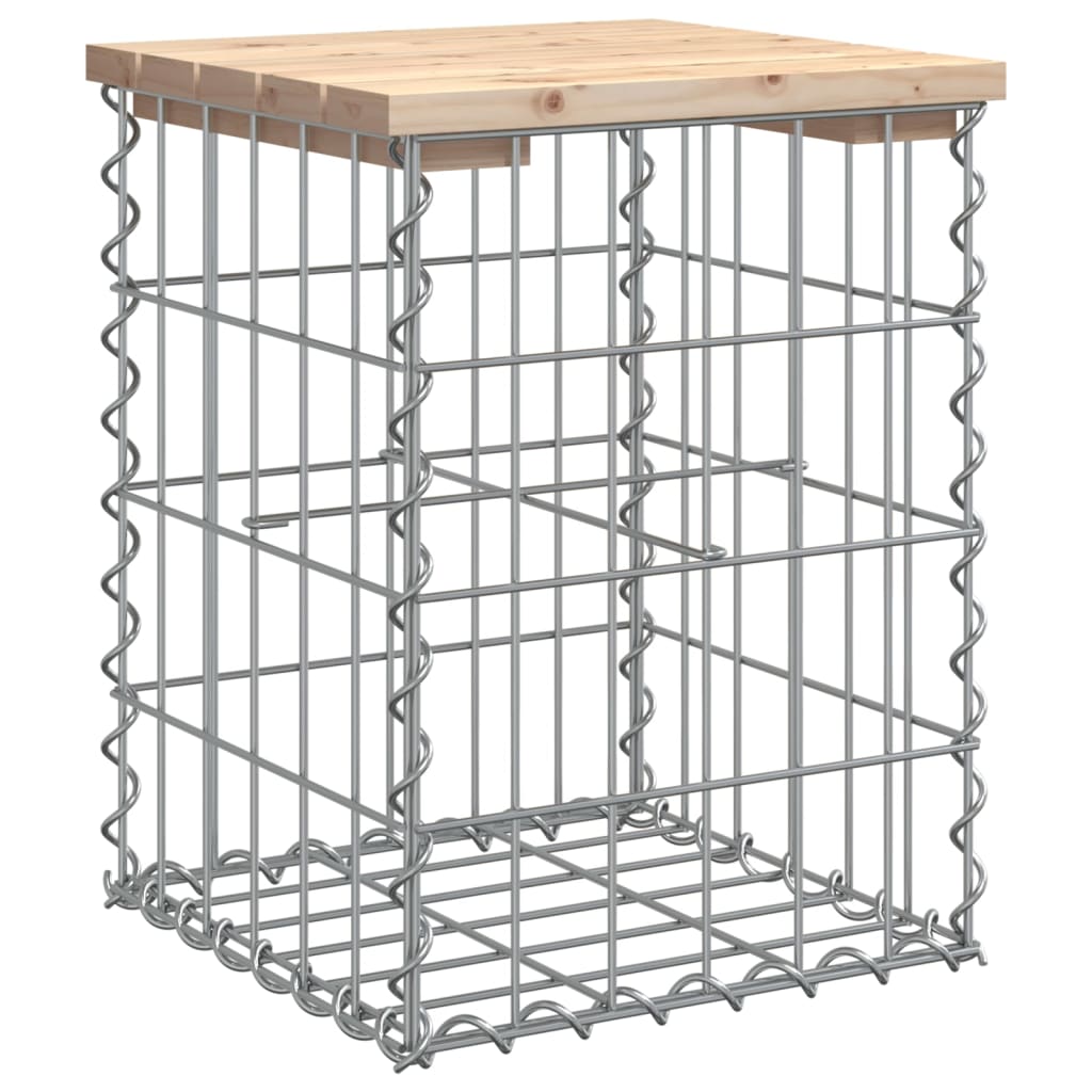 Garden Bench Gabion Design Solid Wood Pine