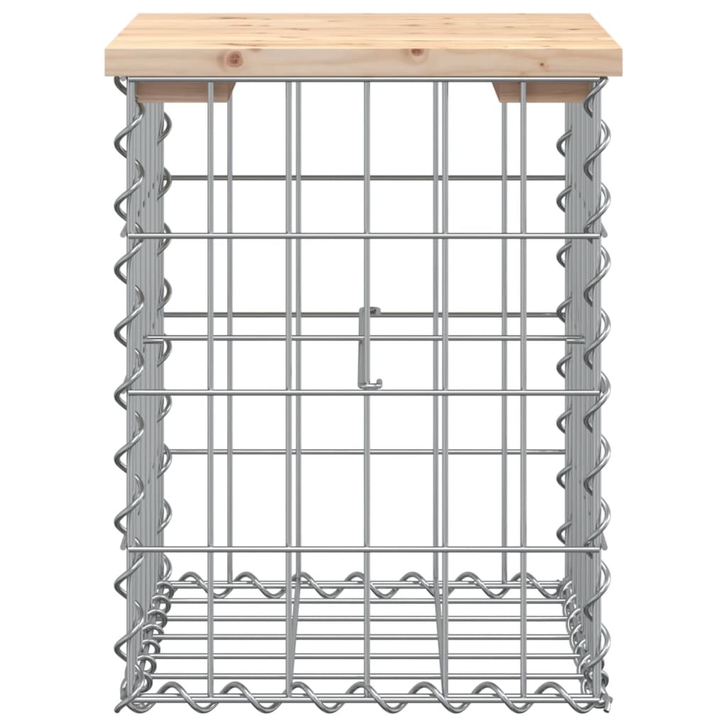 Garden Bench Gabion Design Solid Wood Pine