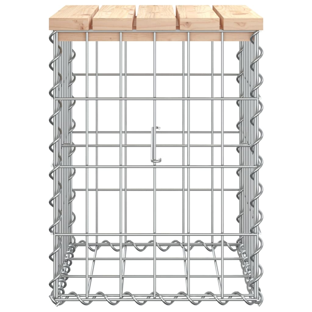 Garden Bench Gabion Design Solid Wood Pine