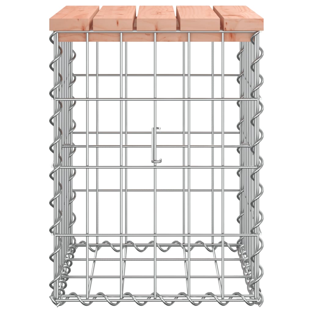 Garden Bench Gabion Design Solid Wood Douglas