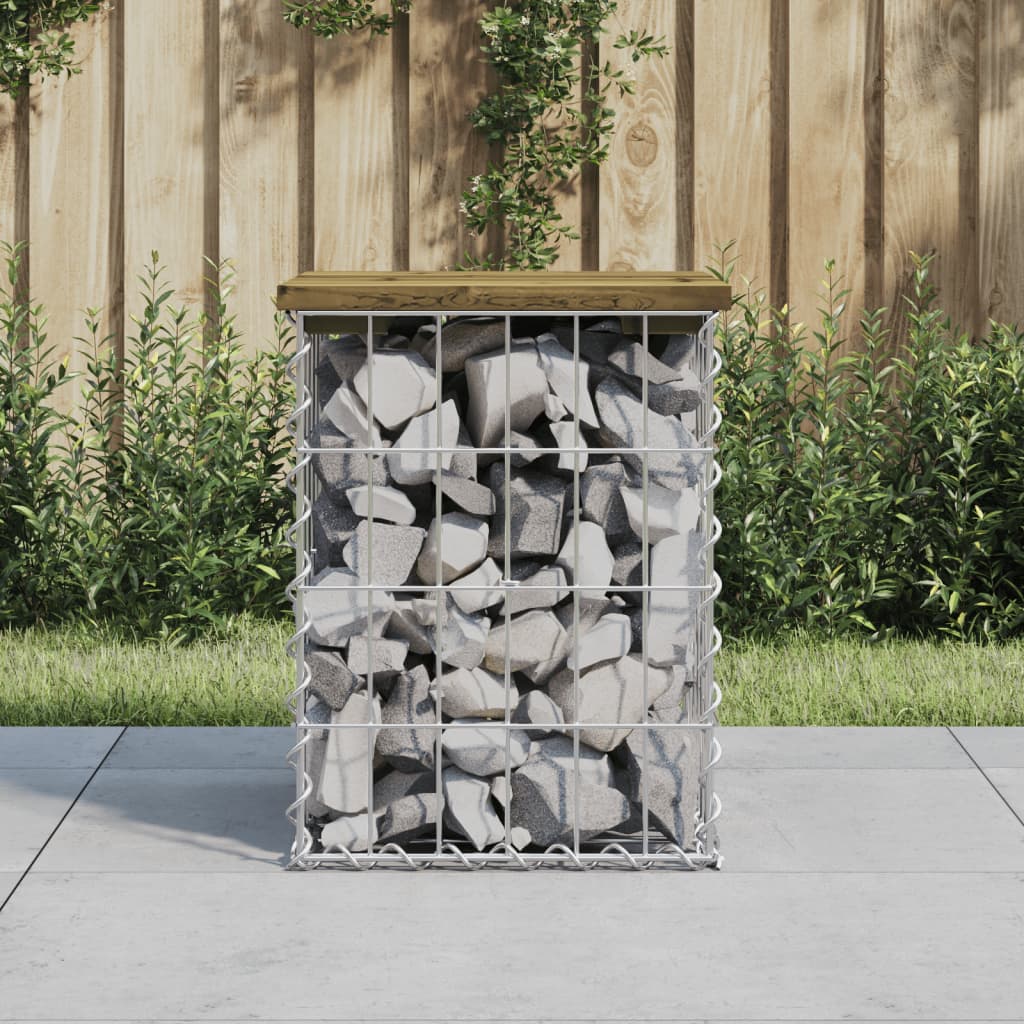 Garden Bench Gabion Design Impregnated Wood Pine