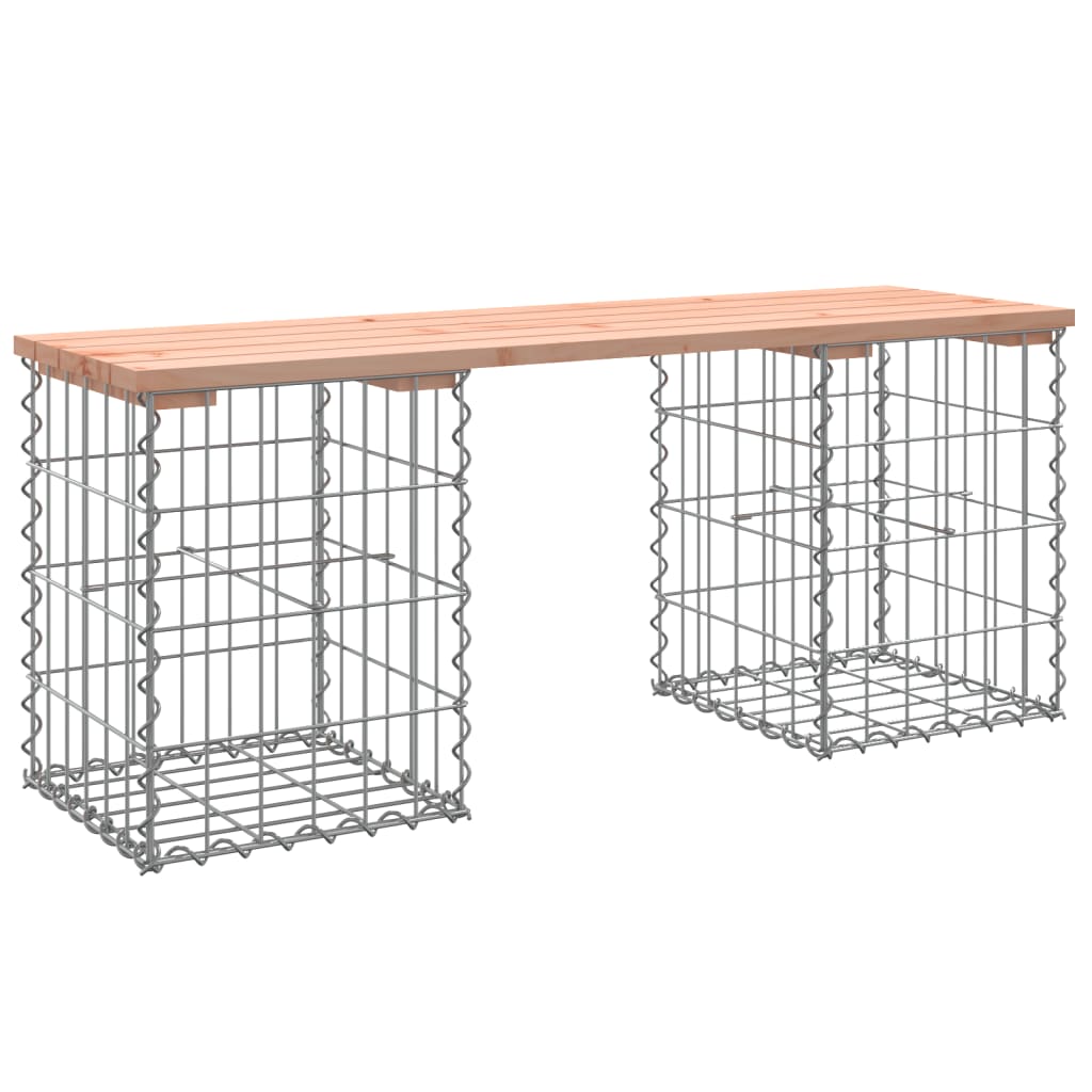 Garden Bench Gabion Design Solid Wood Douglas