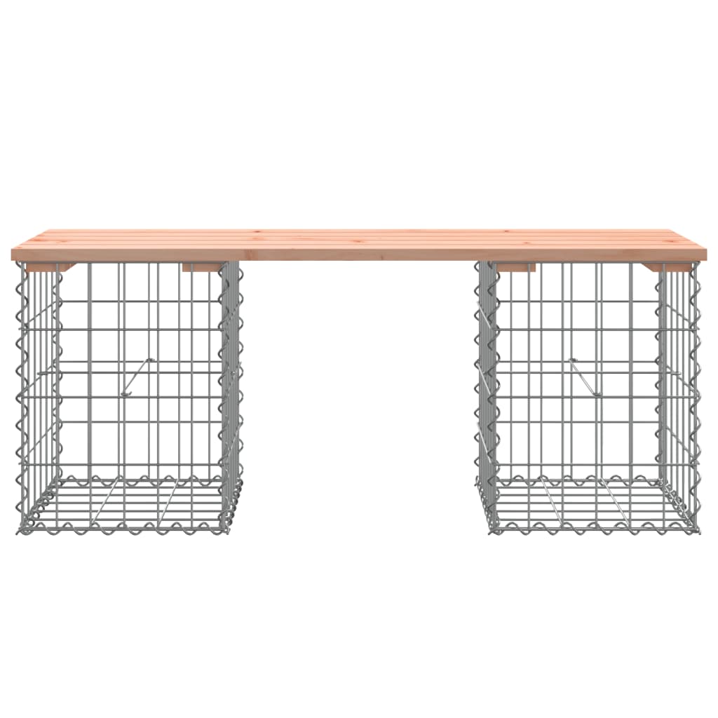 Garden Bench Gabion Design Solid Wood Douglas