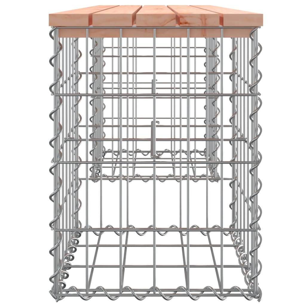 Garden Bench Gabion Design Solid Wood Douglas