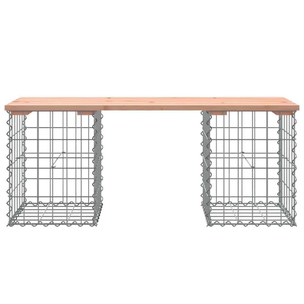 Garden Bench Gabion Design Solid Wood Douglas
