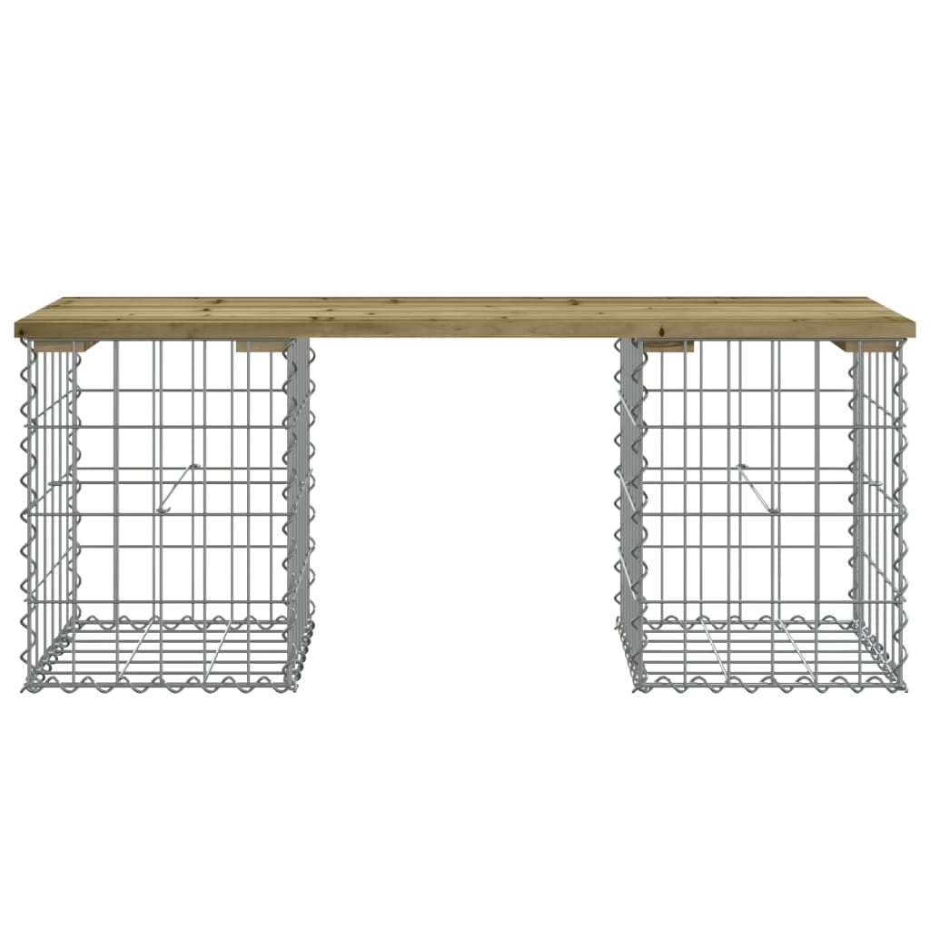 Garden Bench Gabion Design Impregnated Wood Pine