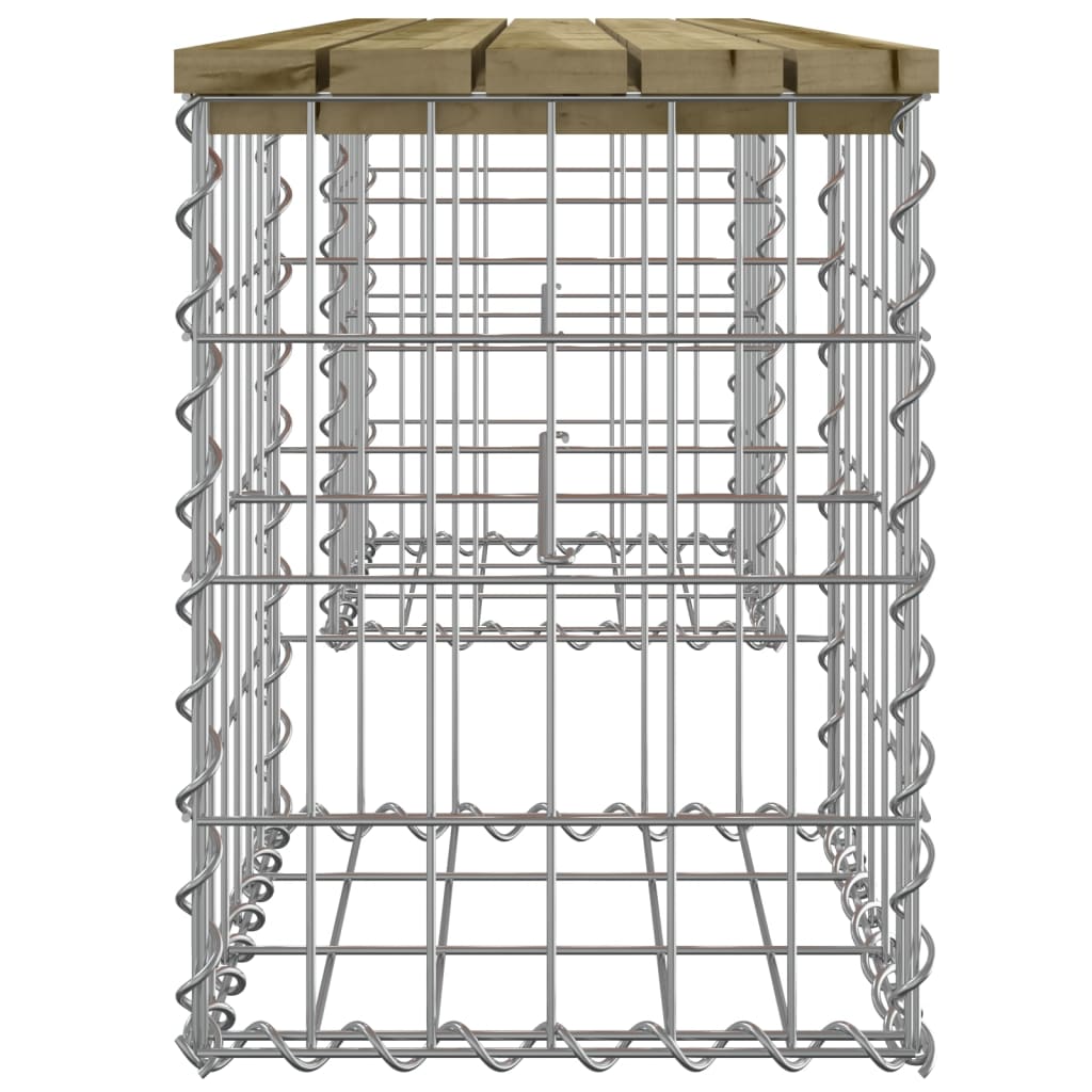 Garden Bench Gabion Design Impregnated Wood Pine