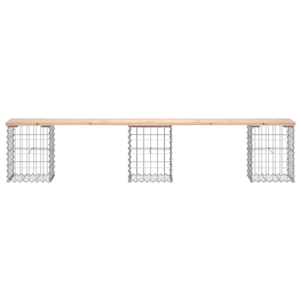 Garden Bench Gabion Design Solid Wood Pine