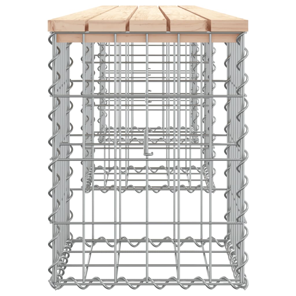 Garden Bench Gabion Design Solid Wood Pine
