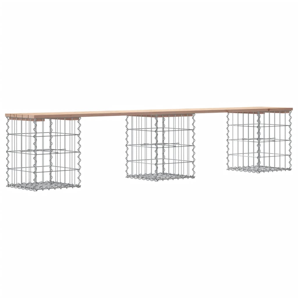 Garden Bench Gabion Design Solid Wood Pine