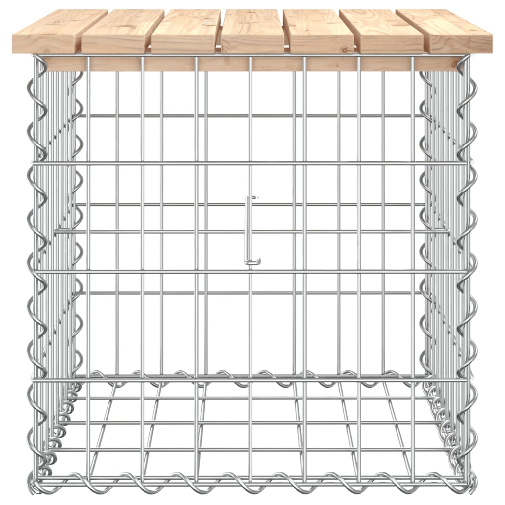 Garden Bench Gabion Design Solid Wood Pine