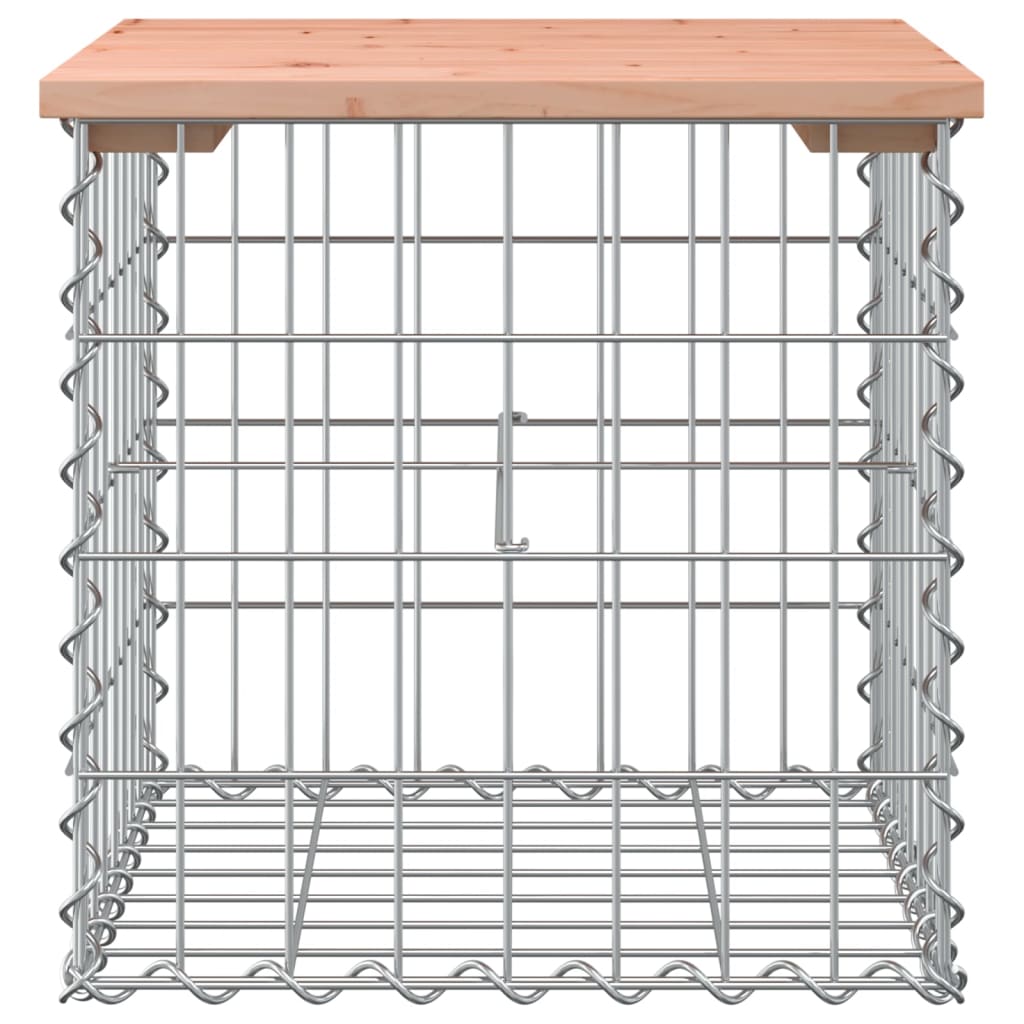 Garden Bench Gabion Design Solid Wood Douglas