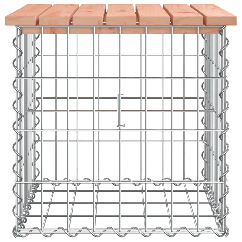 Garden Bench Gabion Design Solid Wood Douglas