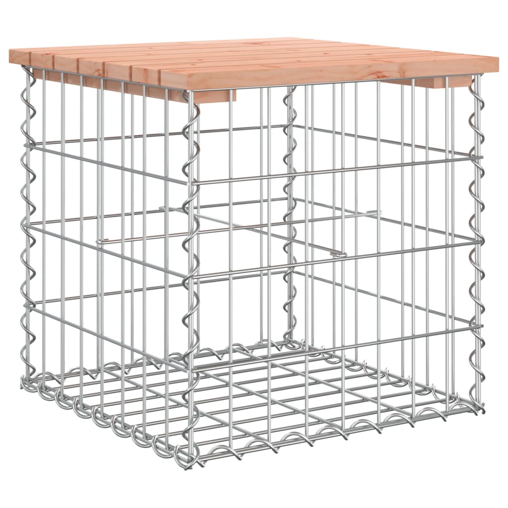 Garden Bench Gabion Design Solid Wood Douglas