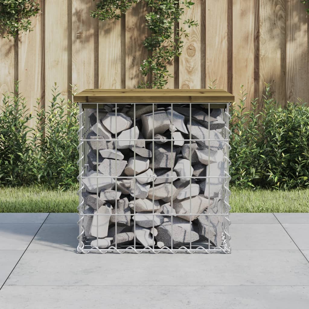 Garden Bench Gabion Design Impregnated Wood Pine