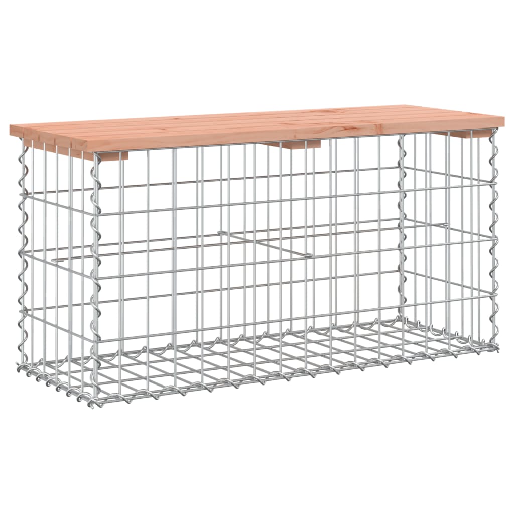 Garden Bench Gabion Design 83X31.5X42 Cm Solid Wood Douglas