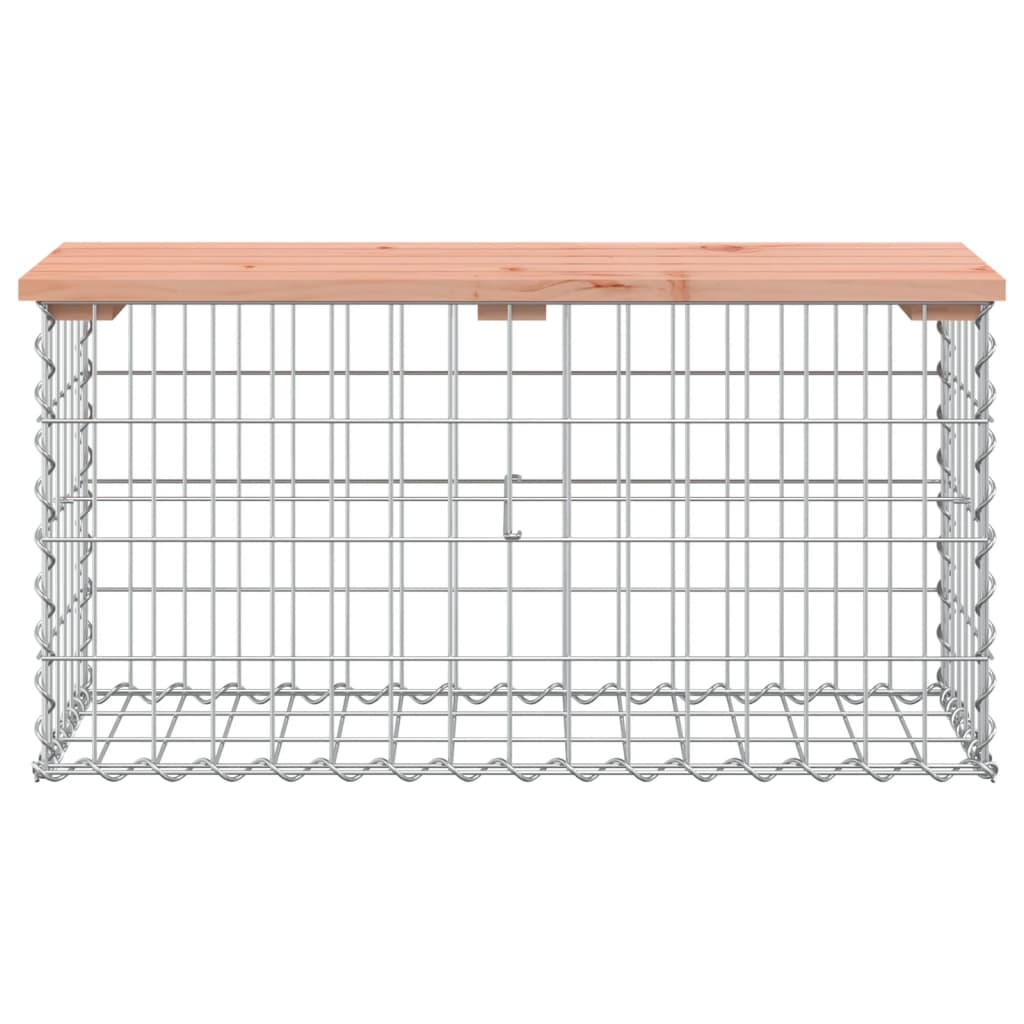 Garden Bench Gabion Design 83X31.5X42 Cm Solid Wood Douglas