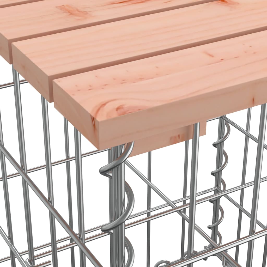 Garden Bench Gabion Design 83X31.5X42 Cm Solid Wood Douglas