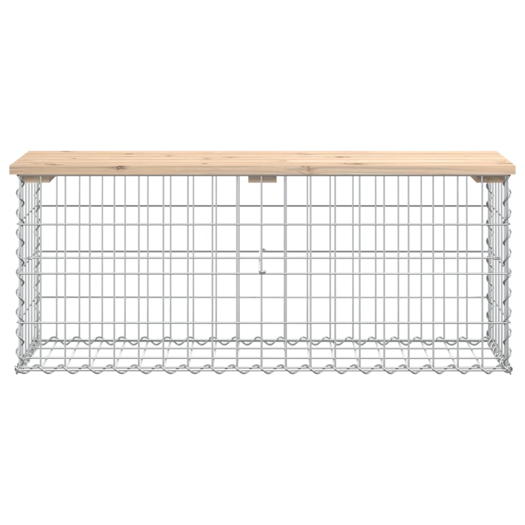 Garden Bench Gabion Design 103X31.5X42 Cm Solid Wood Pine
