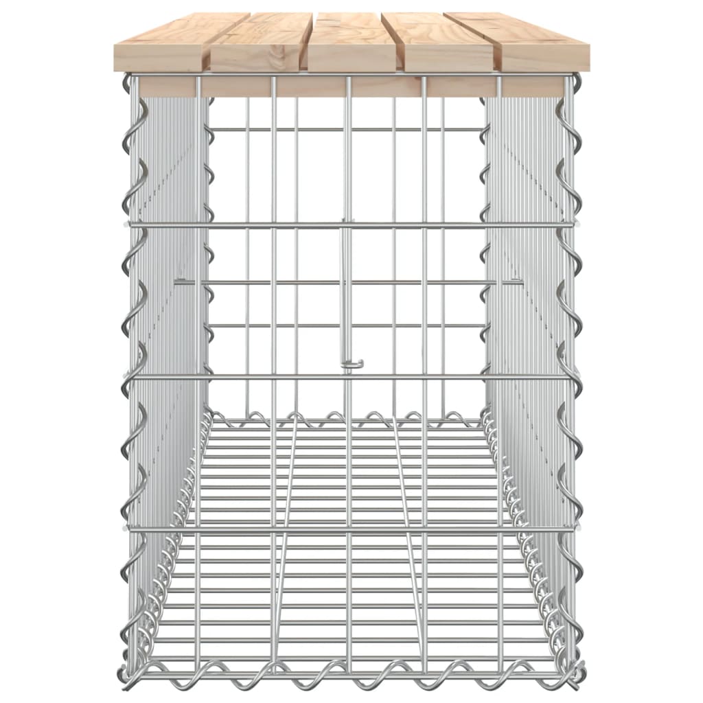 Garden Bench Gabion Design 103X31.5X42 Cm Solid Wood Pine