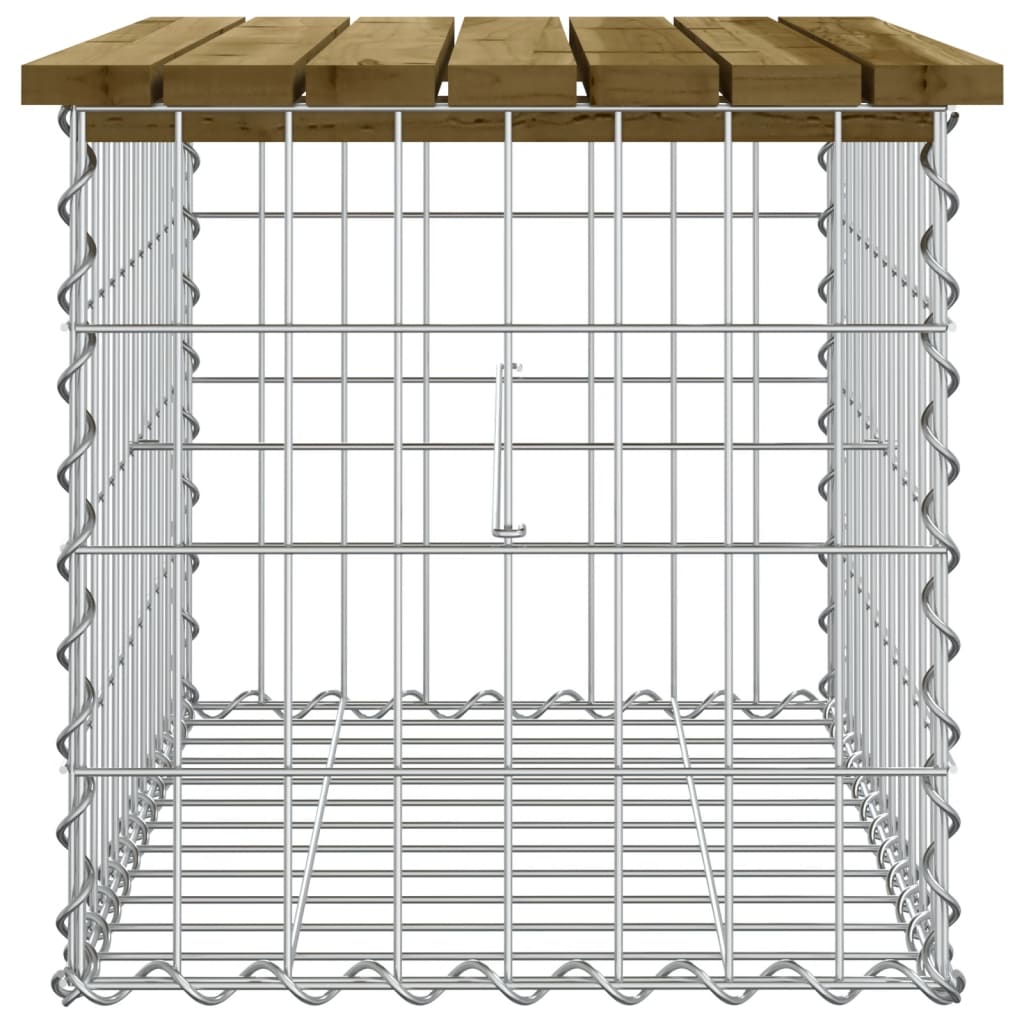 Garden Bench Gabion Design Impregnated Wood Pine