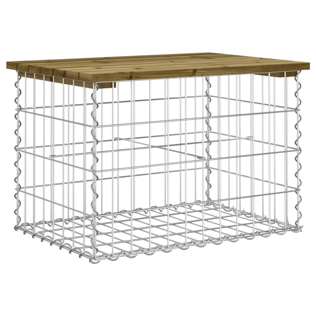 Garden Bench Gabion Design Impregnated Wood Pine